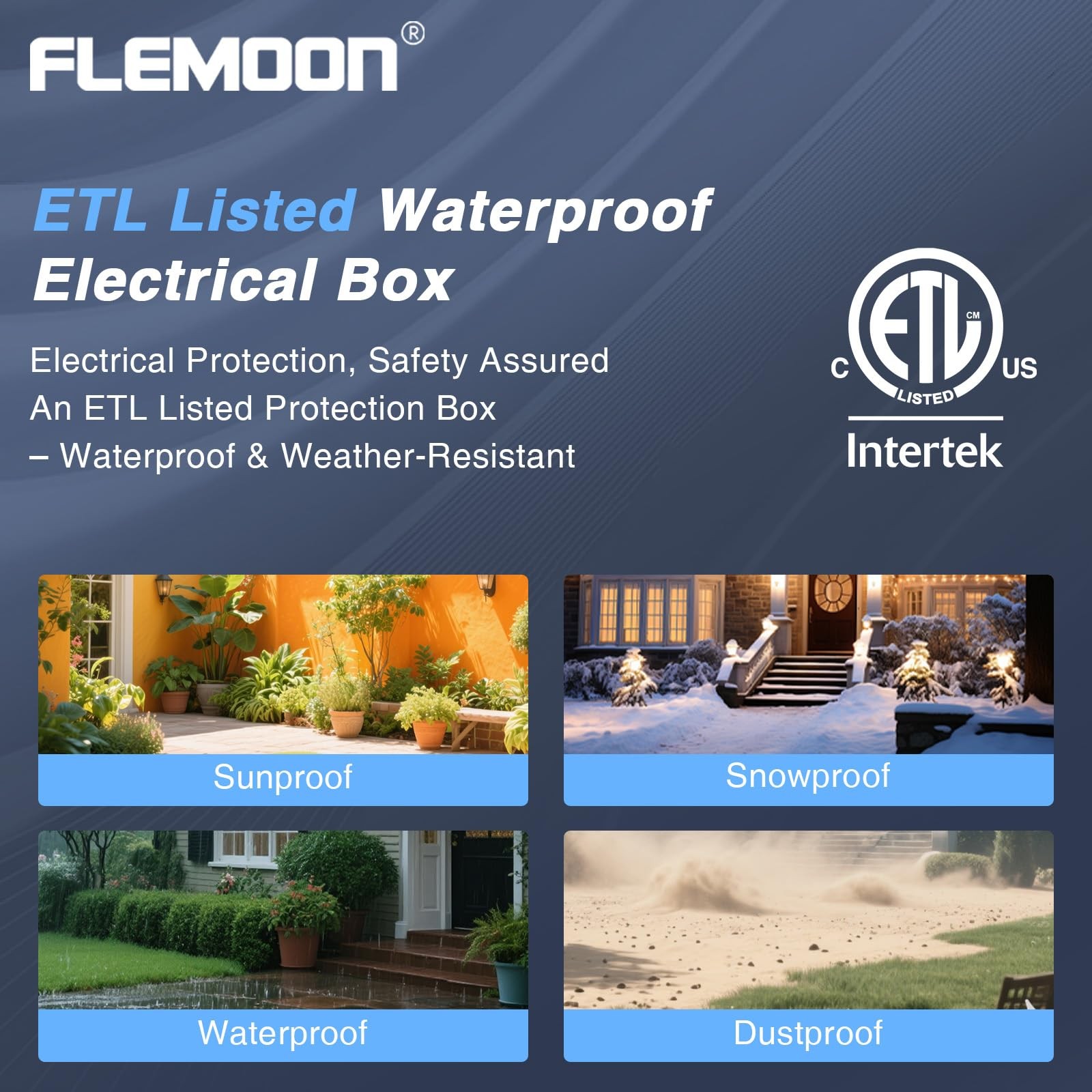 Flemoon IP54 Waterproof Electrical Box, Outdoor Plug Cover Green