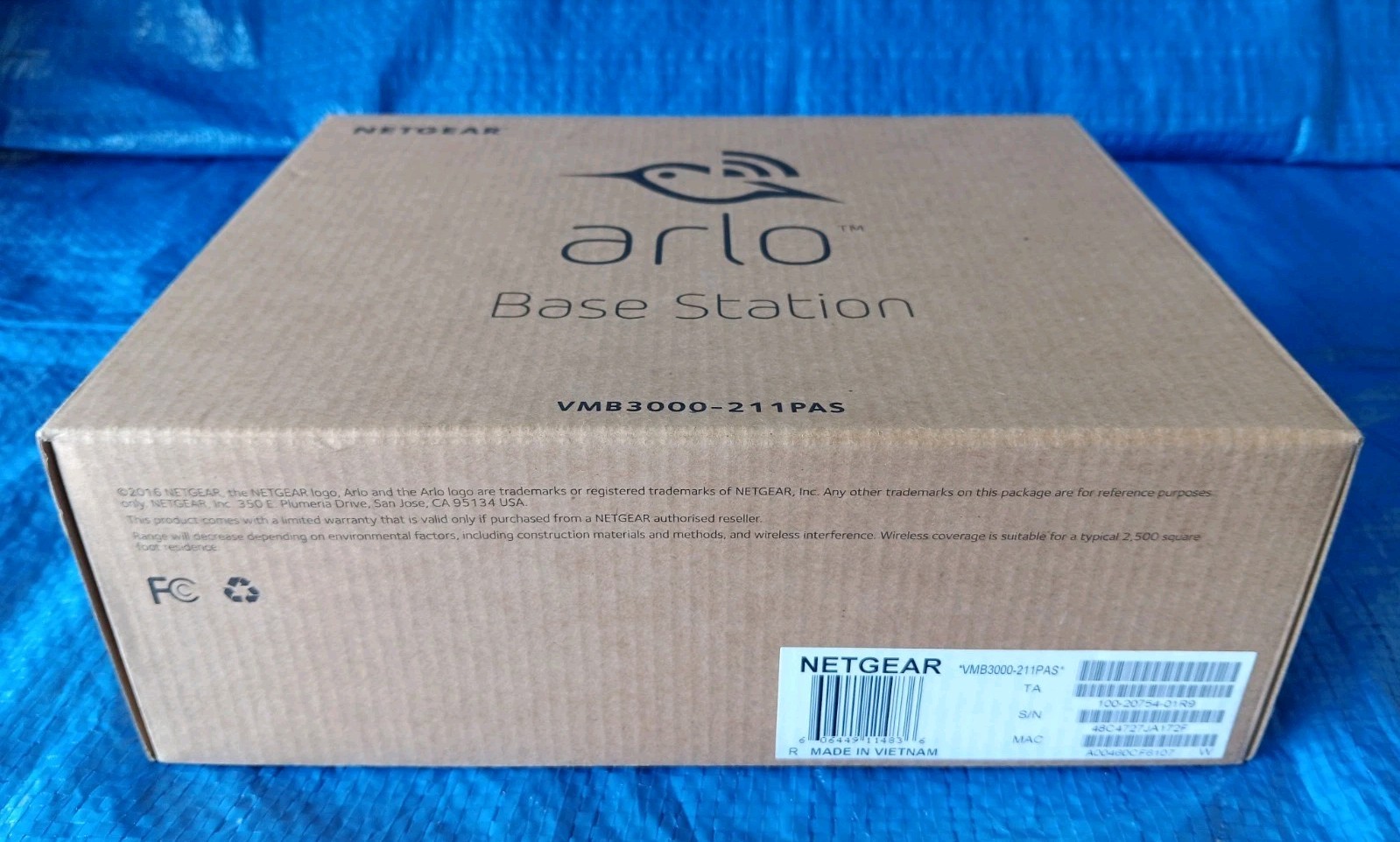 Netgear ARLO VMB3000-211 PAS BASE STATION (Ethernet Cable & Power Adapter) – NEW