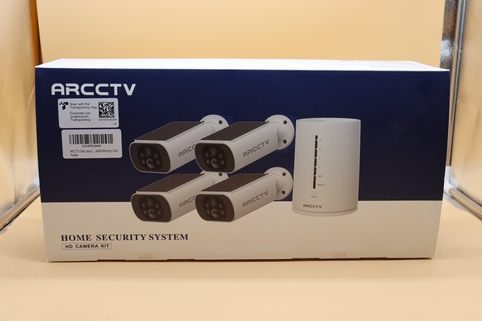 ARCCTV SOLAR HOME SECURITY SYSTEM HD CAMERA KIT (4 CAMERAS)