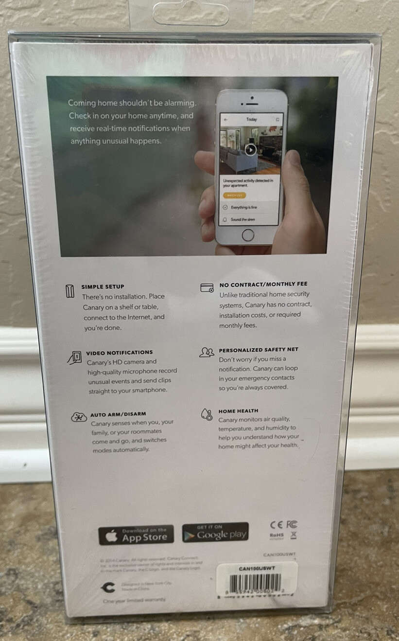 Canary Security Device All-in-One Home Security Solution – White new In Box