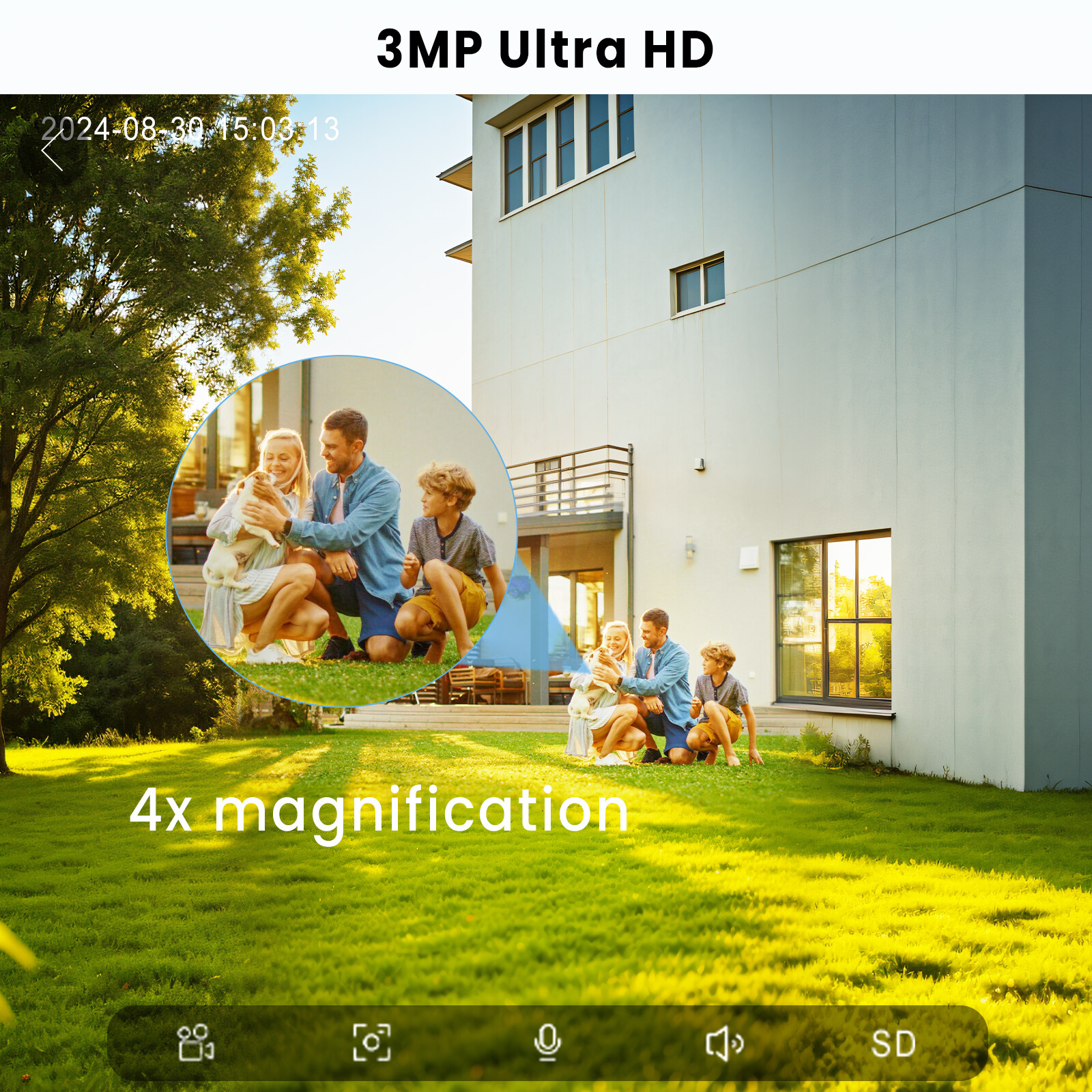 ANRAN Waterproof Wireless WIFI HD Security Camera 4MP Night Vision Outdoor Home