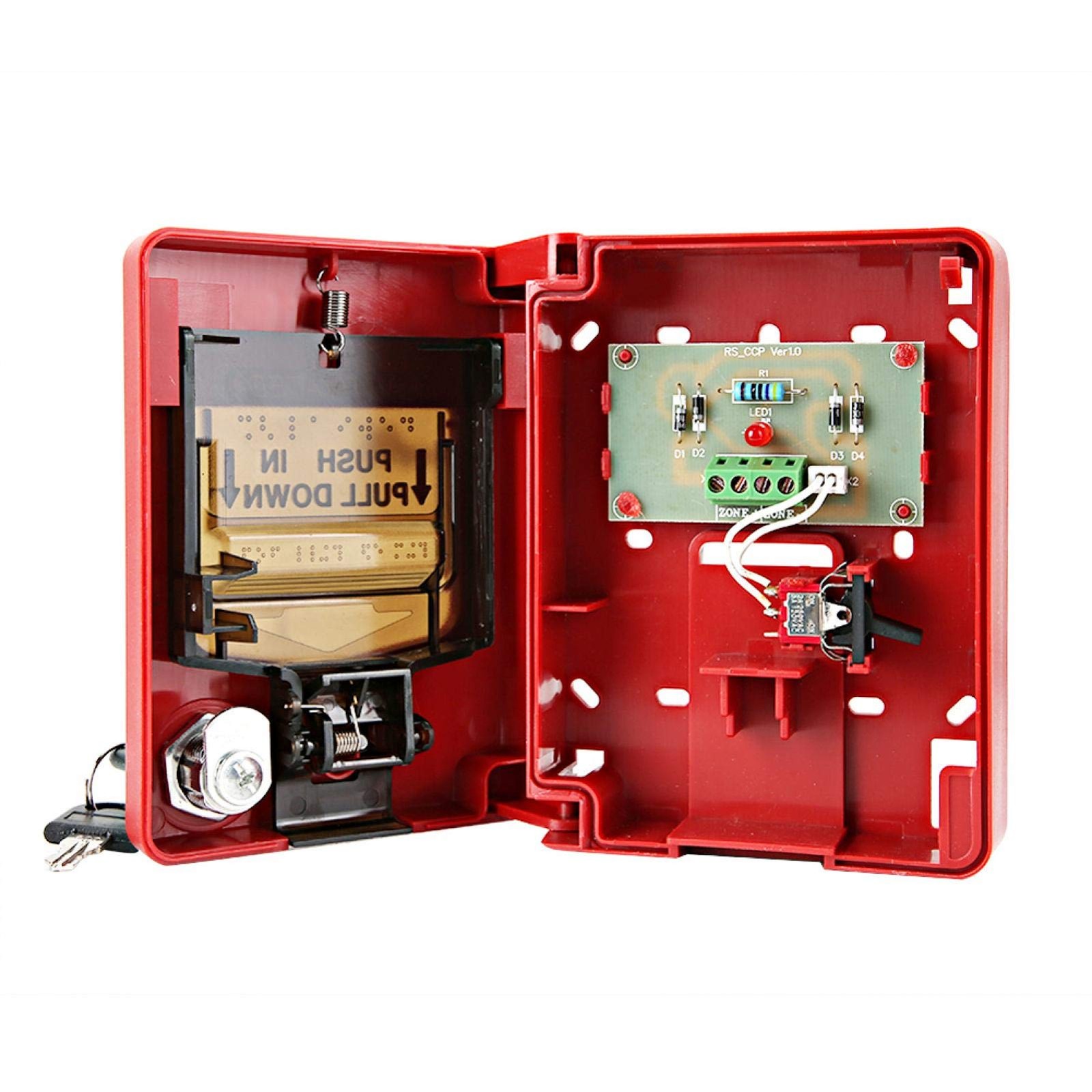 Fire Lite Alarms, Dual Action Manual Pull Station Fire Alarm Horn Siren Alarm…