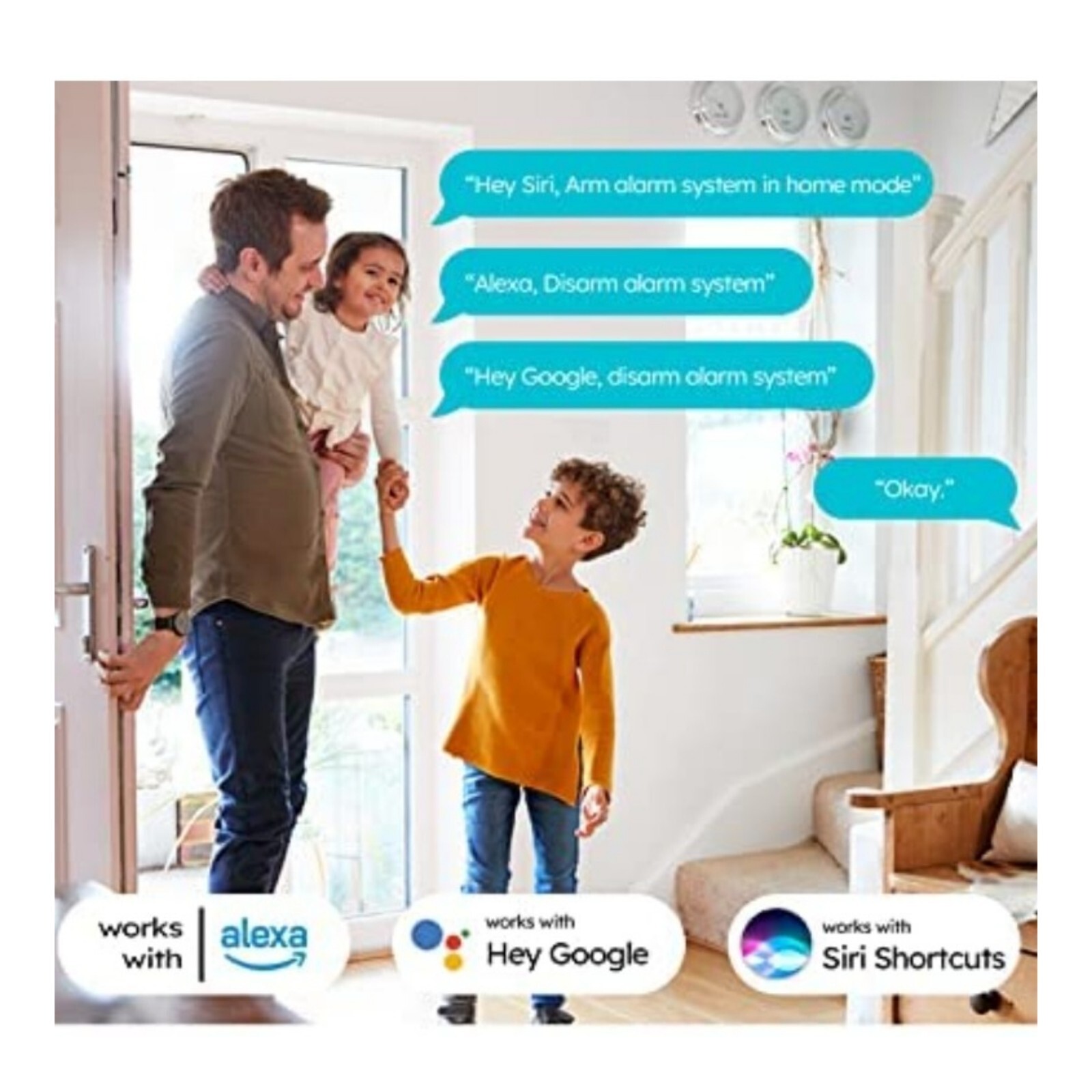 GRSICO Home Alarm System Wireless 9 Piece Kit NIB