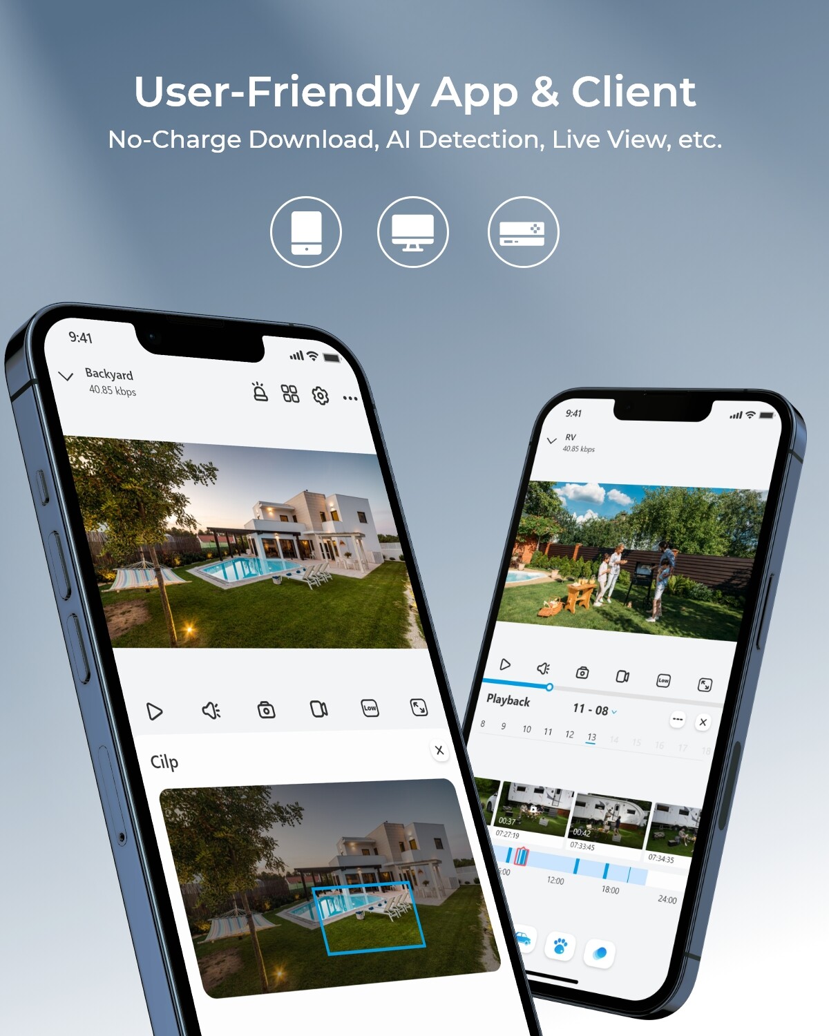Reolink Hub with Lumus Spotlight WiFi Security Camera 2K Outdoor Smart Detection