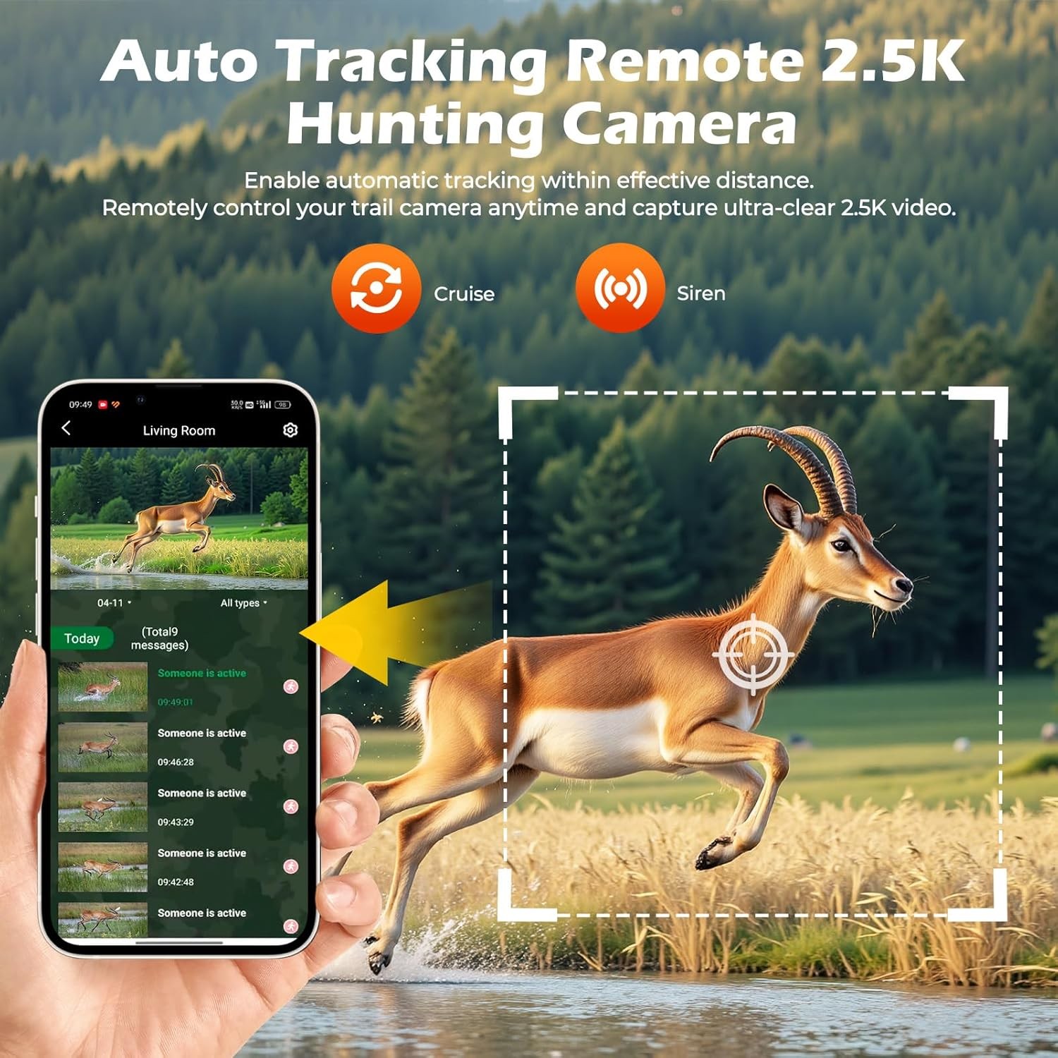 Voopeak TC32 4G Trail Camera 2.5K Solar PTZ Security Cam Hunting Wildlife 2 Pack