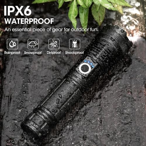 4 Pack Rechargeable LED Flashlights High Lumens Super Bright Waterproof 5 Modes