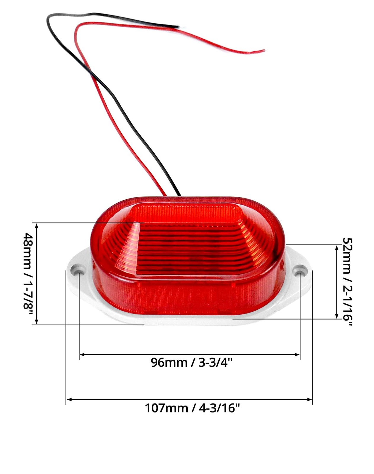AC110V 120V Industrial Strobe Siren Alarm Warning Light – Red 110 dB Loud S…