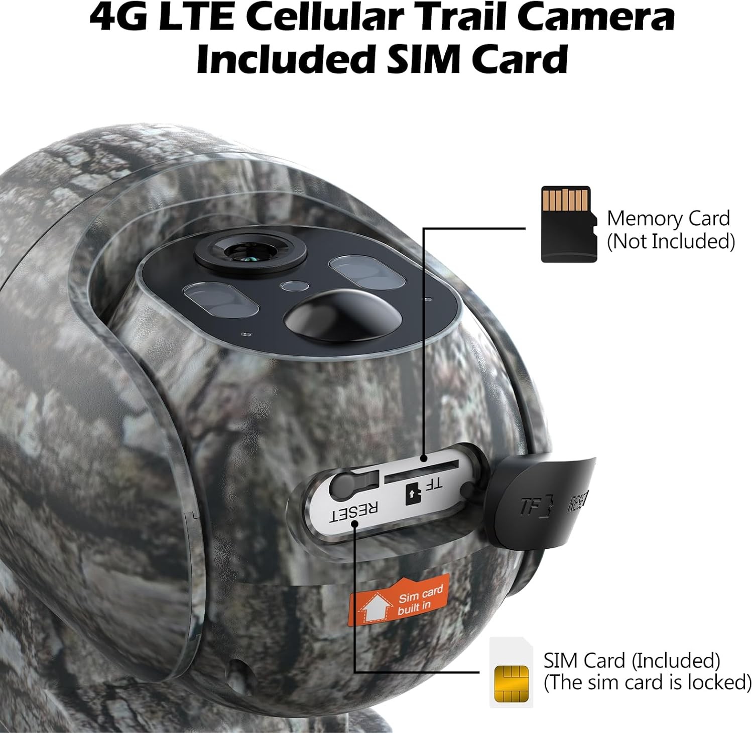 4G LTE Cellular Security Camera 2.5K Solar Cam Instant Alert NightVision