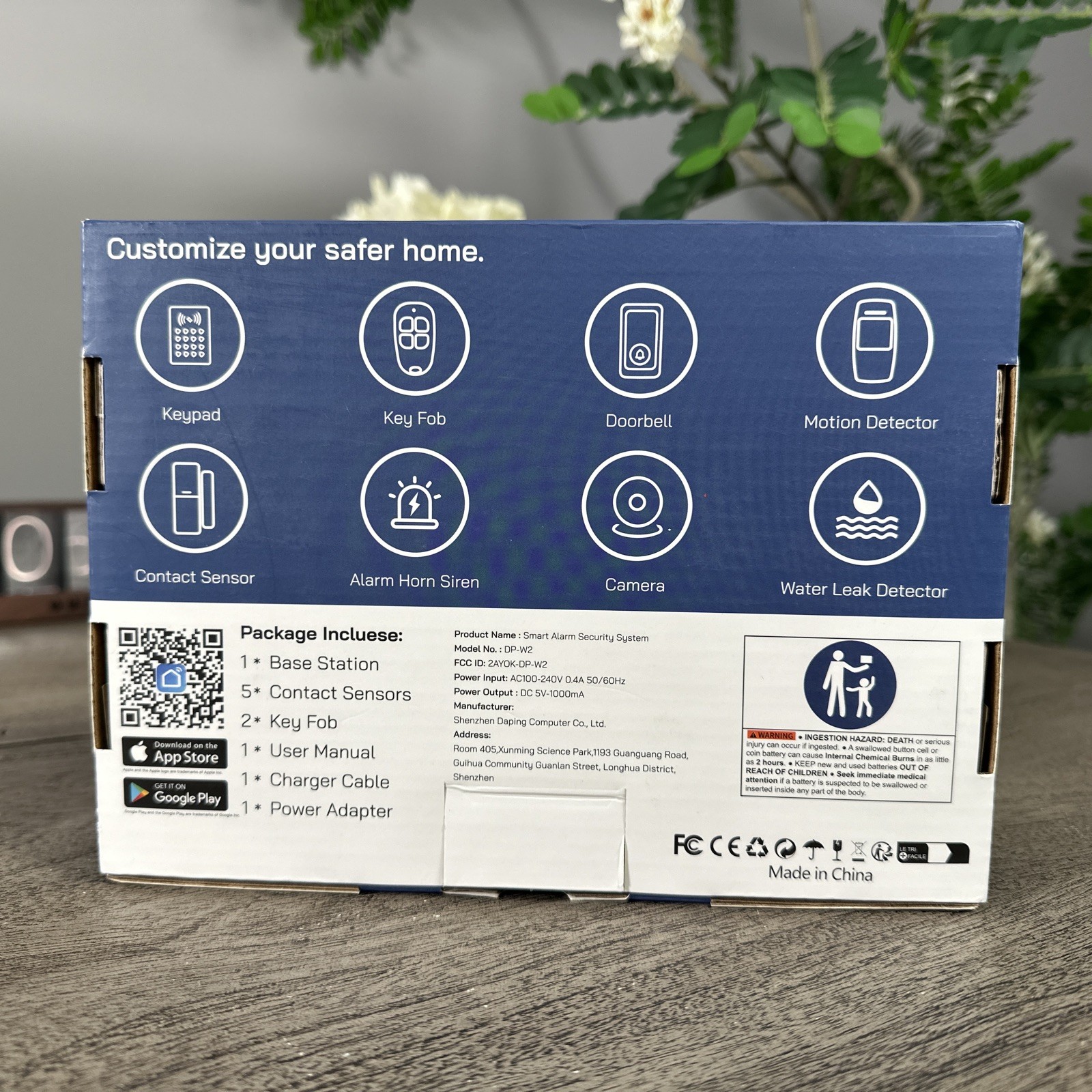 Tolviviov Alarm Wireless Home Security 8 piece set Complete Protection NIB