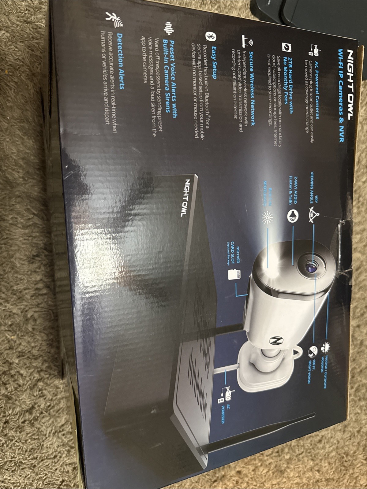 Night Owl 10 Channel Wi-Fi NVR 2TB HD,8Camera 4K HD CL-BT8WN2-F88L Never Used