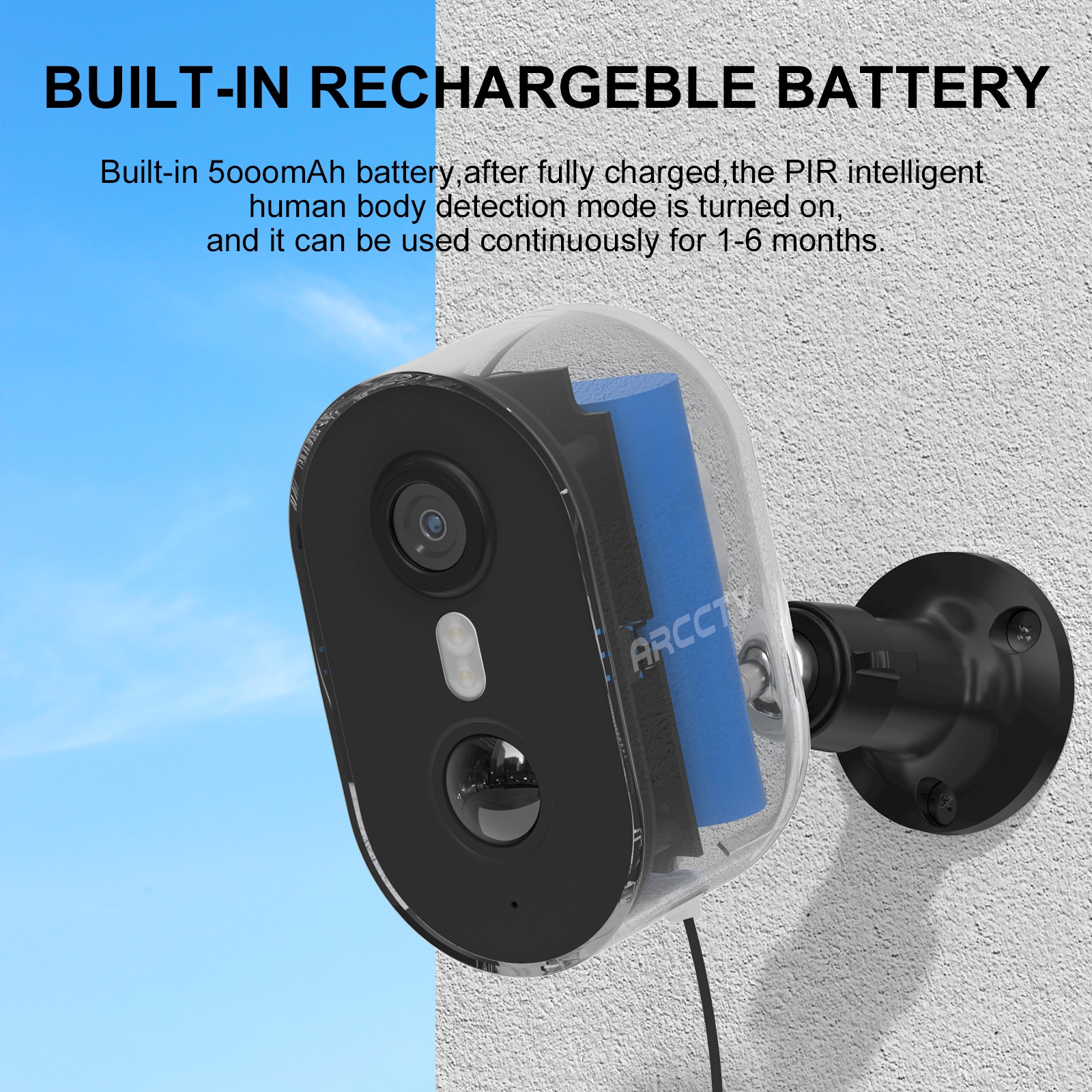 ARCCTV 5G WiFi Solar Security Camera 2K Night Vision Outdoor Wireless Smart Home
