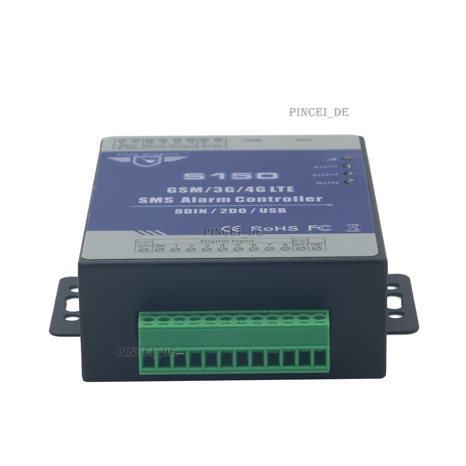 S150 4G GSM SMS 8 Way Remote Controller Alarm Relay Switch