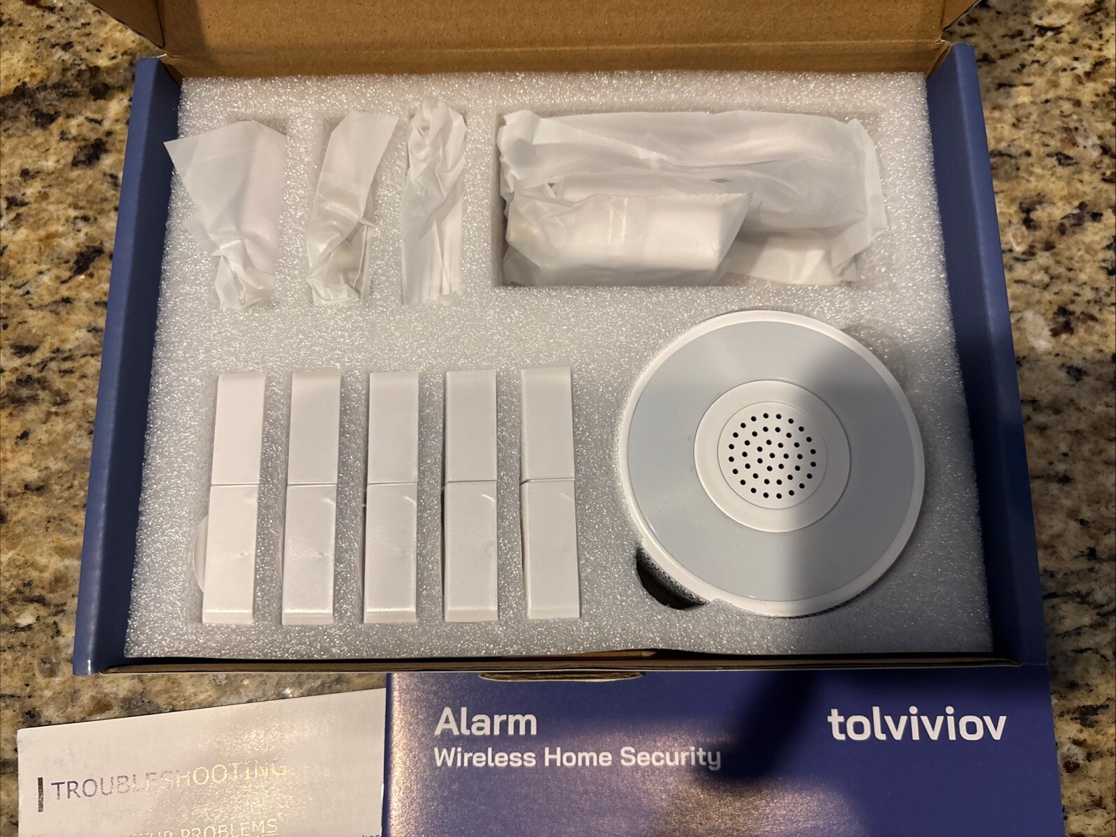 Tolviviov DP-W2 Smart Home Alarm Security System White Wireless (8-Piece Kit)