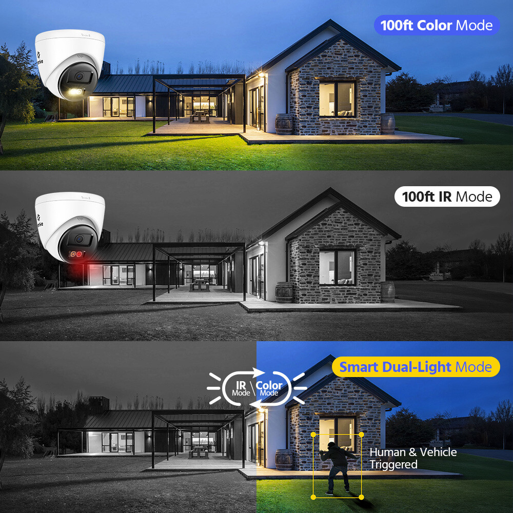 ANNKE 3K PoE Security IP Camera 5MP Two Way Audio Outdoor AI Color Night CT500
