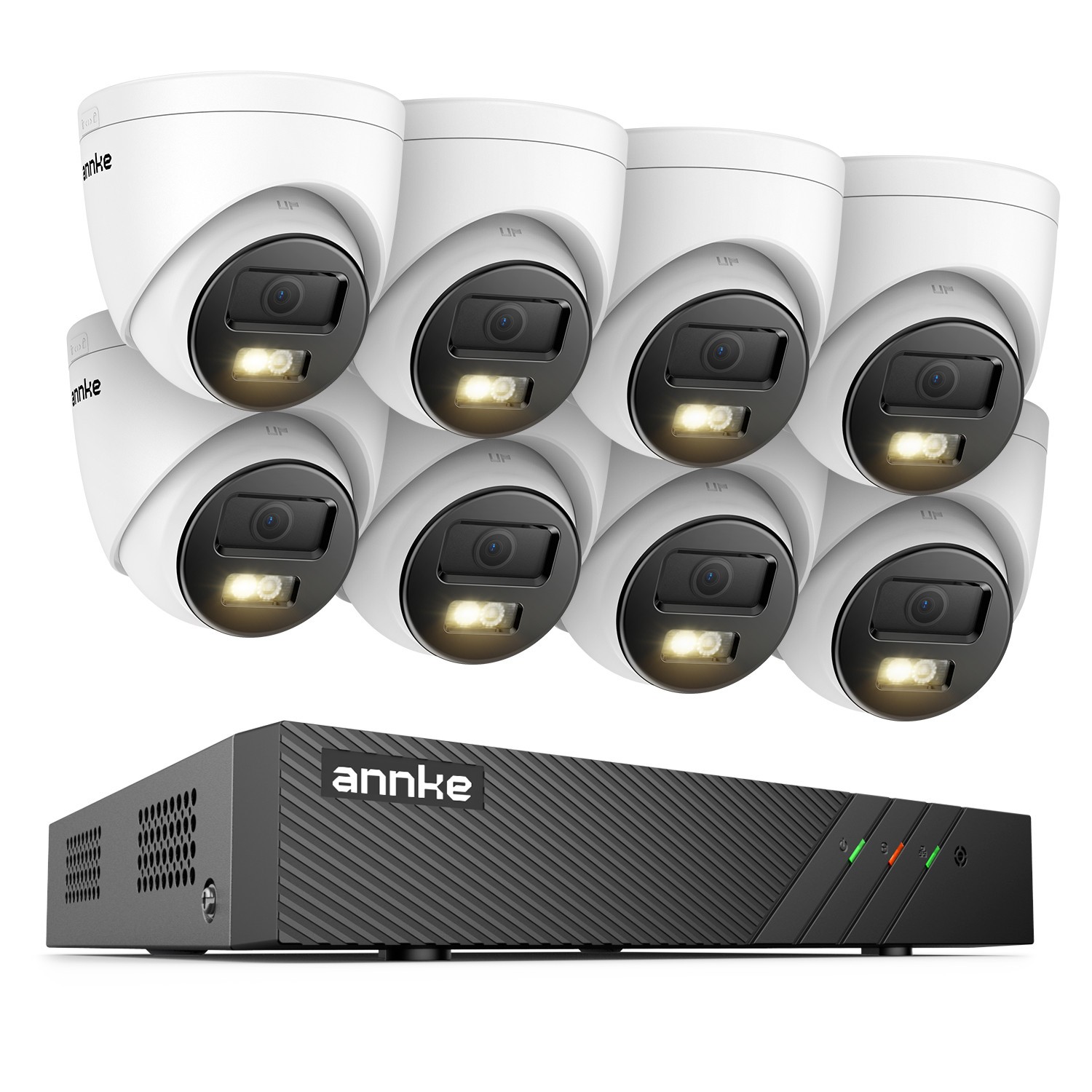 ANNKE 8CH 4K NVR 5MP Audio Recording POE AI Color Security Camera System Outdoor