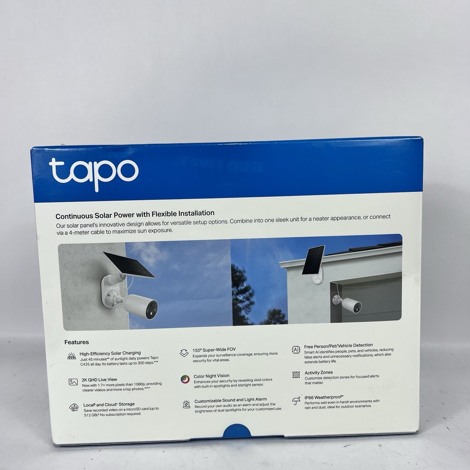 TP-LINK Tapo C425 Kit Solar-Powered Security Camera Kit 2K QHD New Sealed