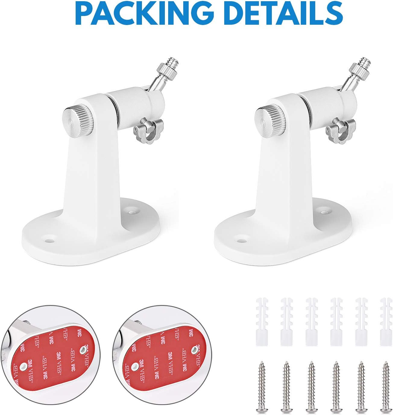 2Pack Security Wall Mount for Arlo Pro/Pro2/Pro3/Pro4/Ultra/Ultra2/Essential Spo