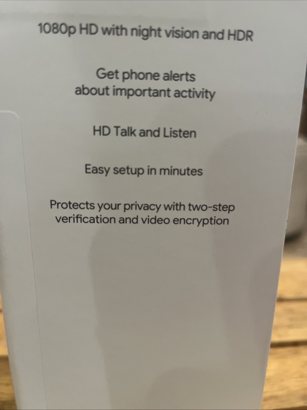 Google Nest Cam Indoor Wired Security Camera Snow GA01998-US, Brand New Sealed