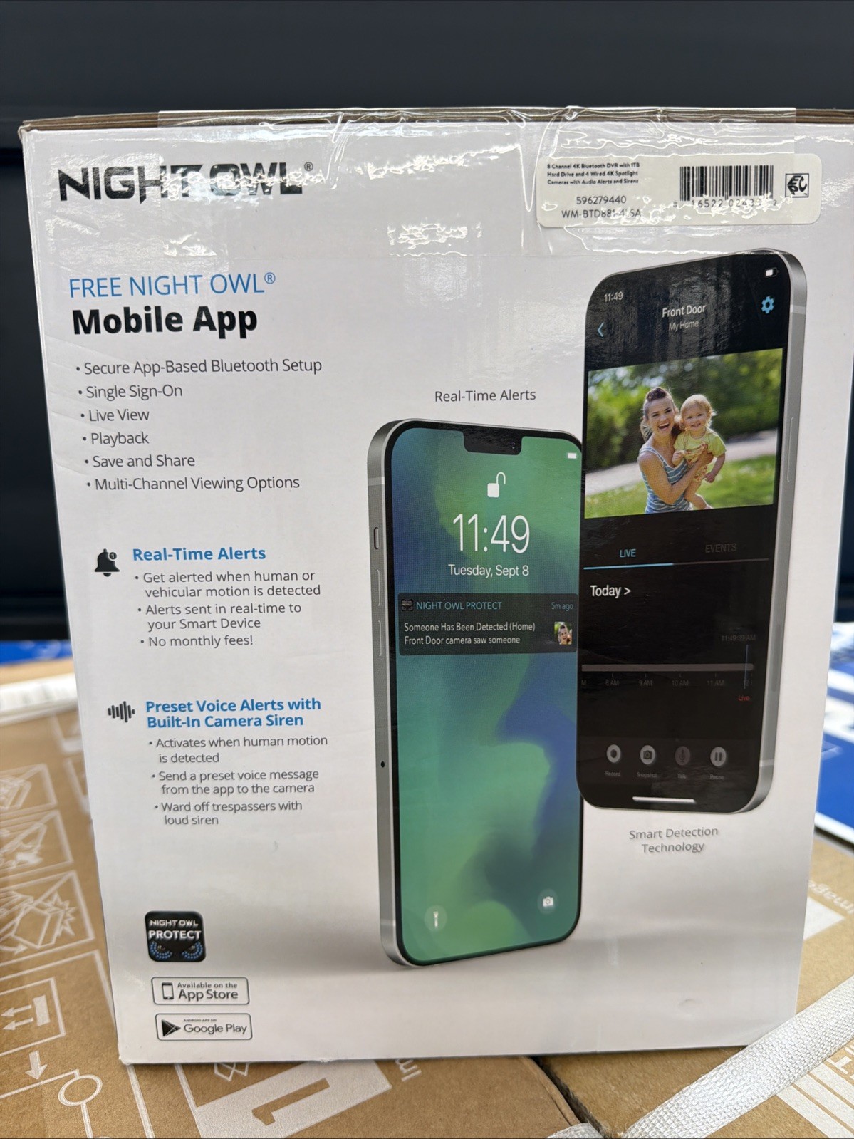 Night Owl UHD 1TB HDD 8 Channel Bluetooth Camera System – White (WM-BTD881-4LSA)