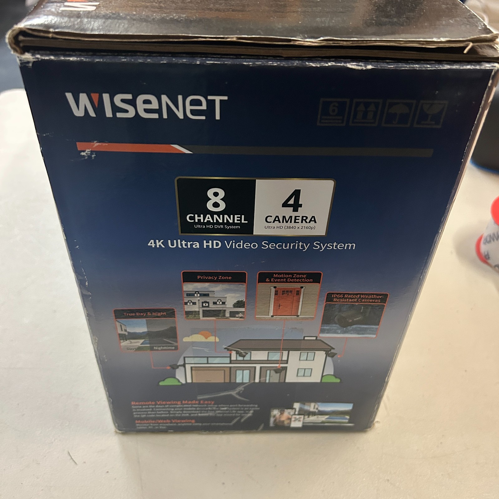 Samsung Wisenet SDH-B94047BF 4k Ultra Hd 8 Channel 4 Camera Security System New