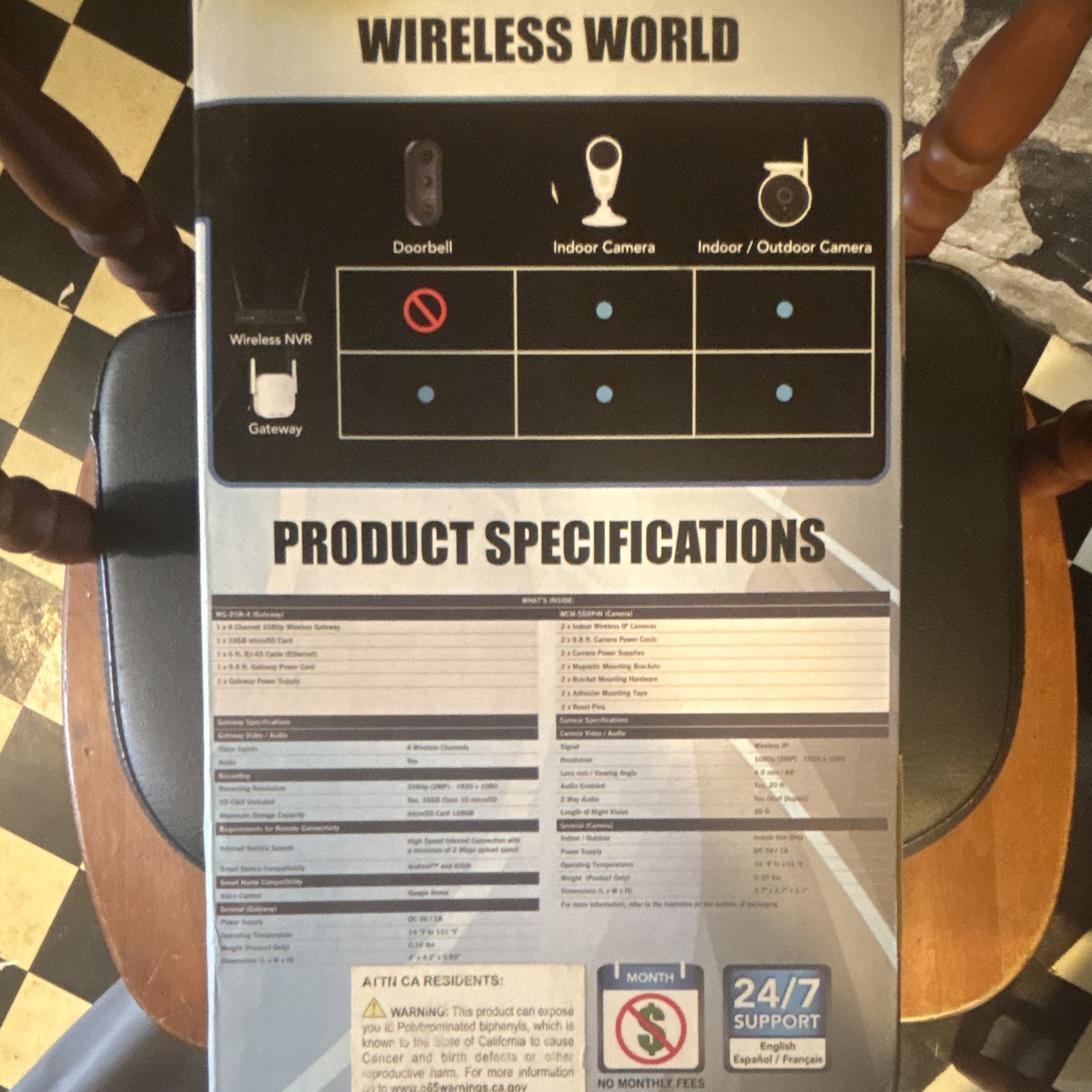 Night Owl Wireless 1080p Indoor Security System 2 Cameras Night Vision SD