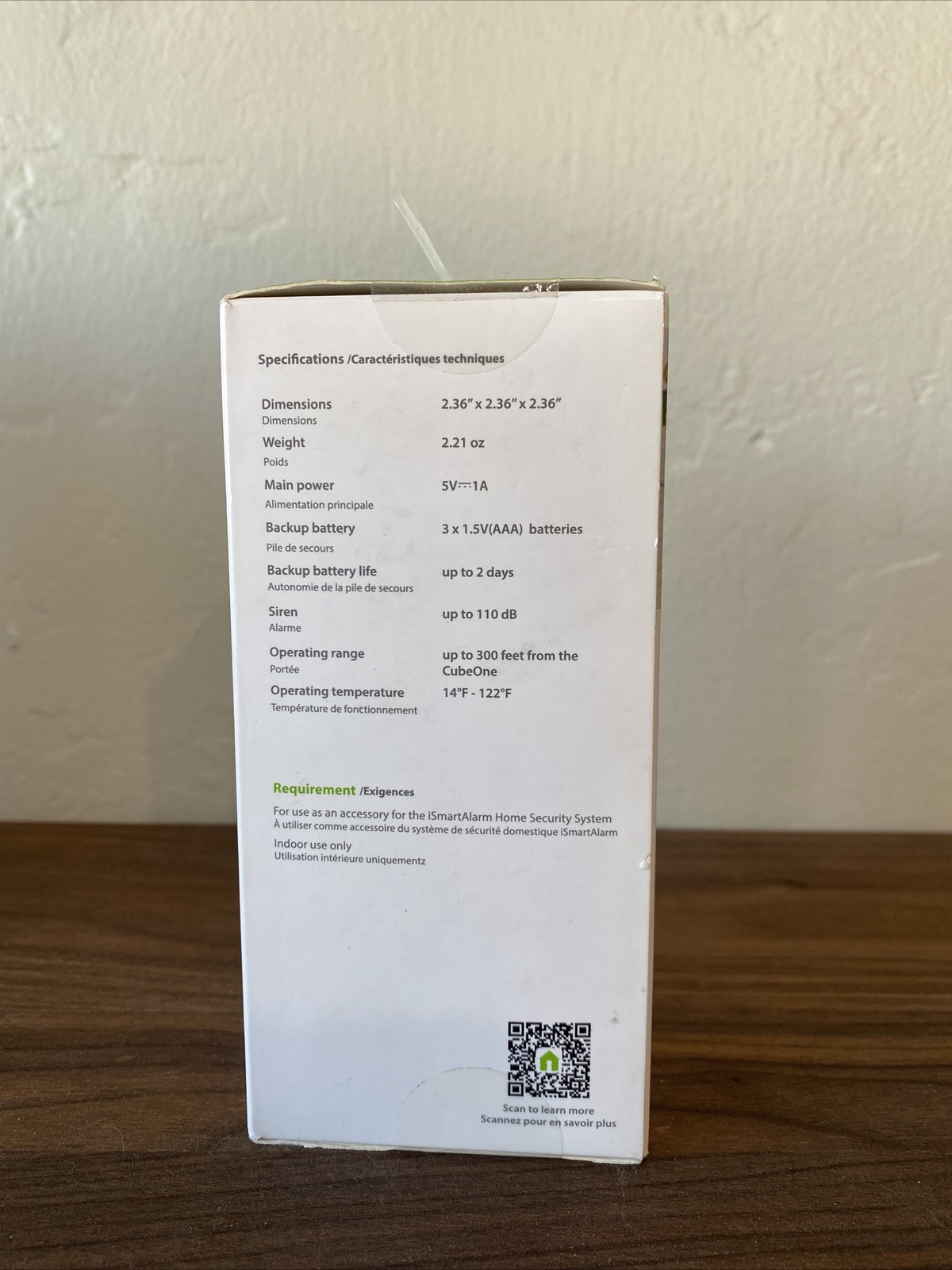 New iSmartAlarm Satellite Siren AS3 110db Adjustable Volume Alexa Compatible