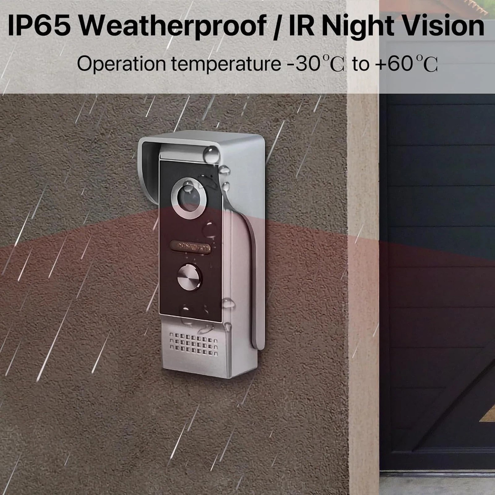 Wireless WiFi Video Doorbell with 1080P Camera and 7 Inch Touch Screen Monitor