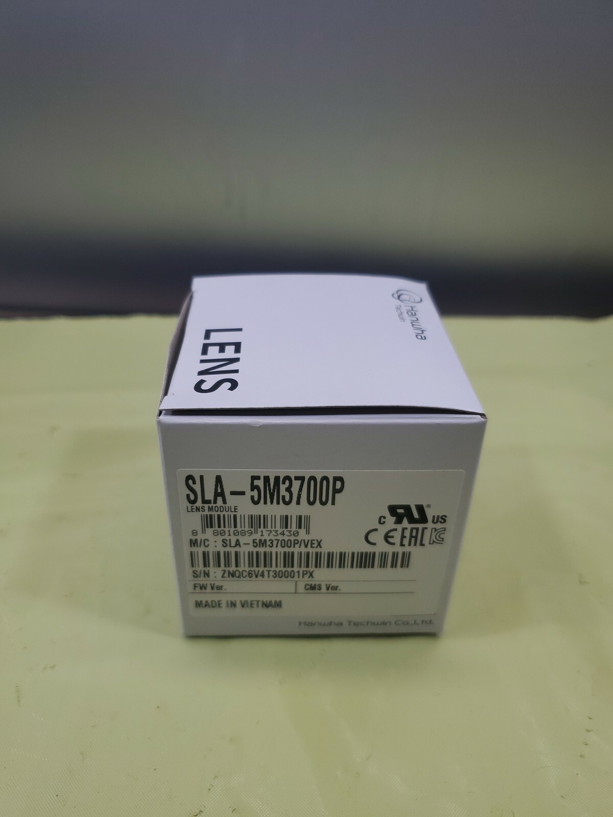 Samsung Hanwha Techwin WiseNet SLA-5M3700P 5mp 3.7mm Lens for PNM-9320VQP