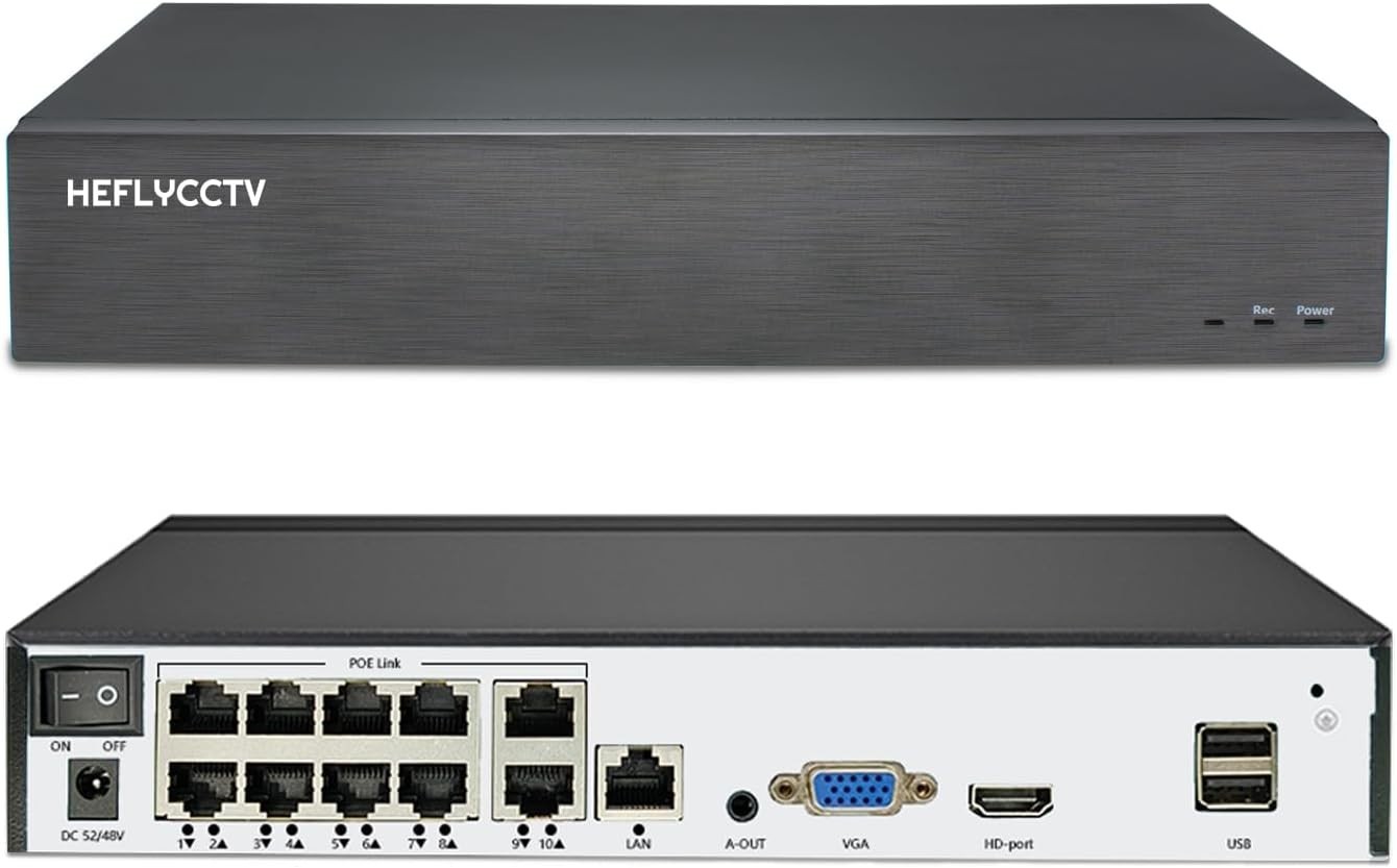 10CH 4K NVR with Intelligent Motion Detection & Dual Output – 8TB Compatible