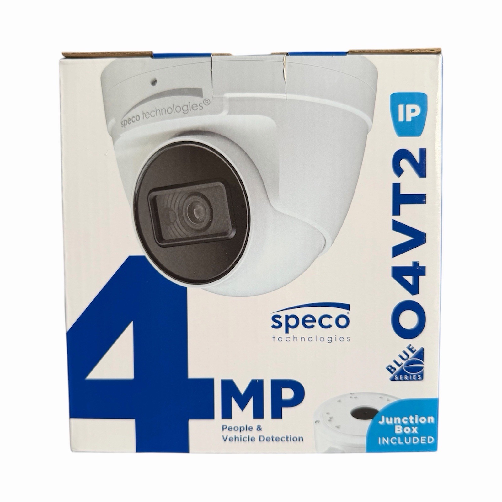 Speco O4VT2 4MP H.265 IP Turret Camera with Junction Box, NDAA Compliant, 2.8mm