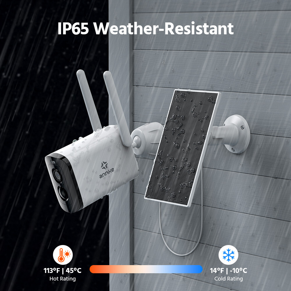 ANNKE 4MP Wireless Color Night PIR Security Camera Solar Battery Two-Way Audio