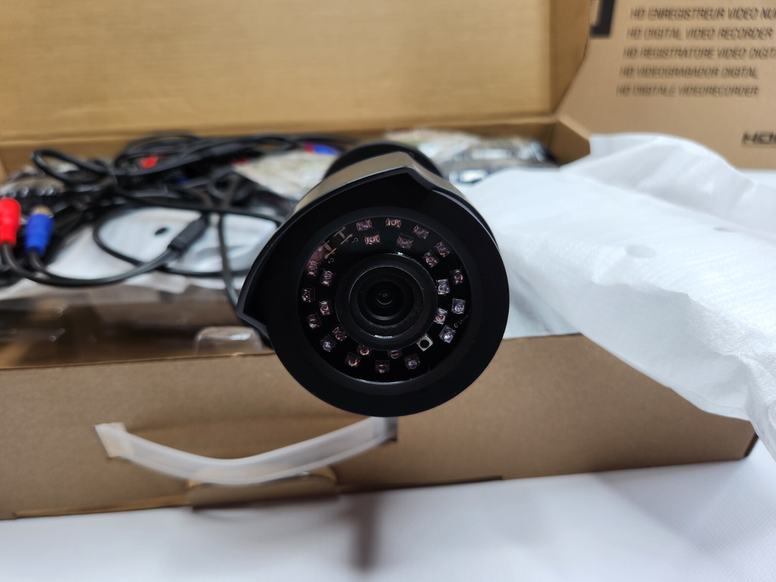 ZOSI 4 Camera Wired Security Bullet Camera System Indoor Outdoor Black 1080P