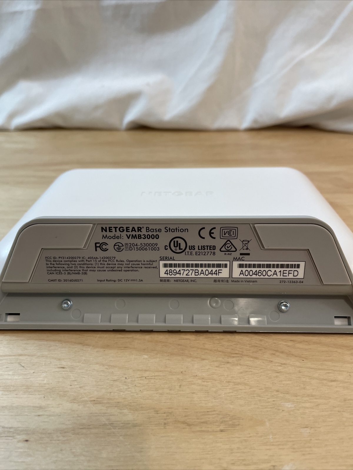 NETGEAR Arlo VMB3000 Base Station – Untested – No Power Adapter