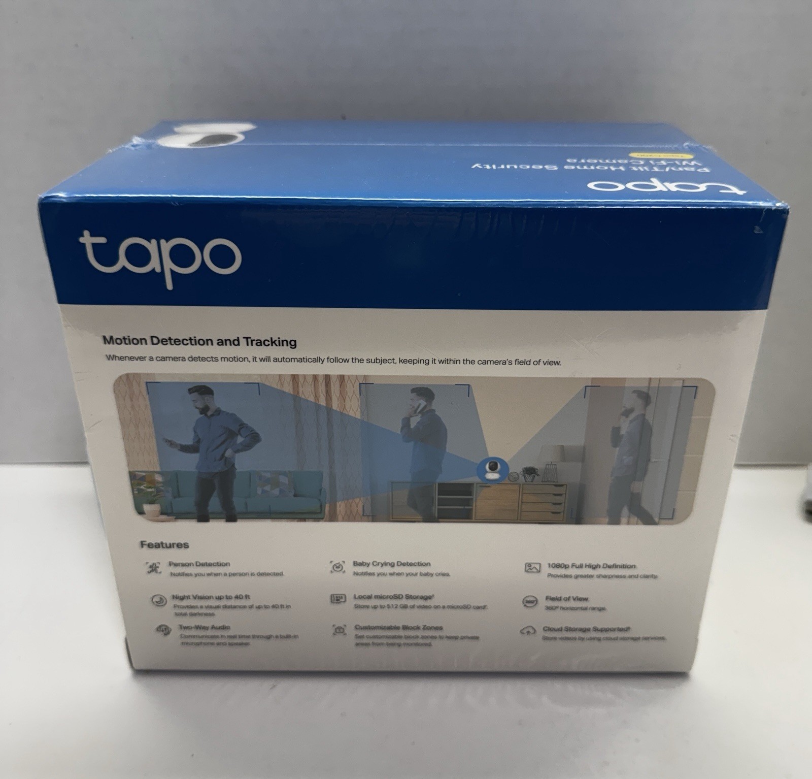 TP-Link Tapo Pan/Tilt Security Camera for Baby Monitor, Pet Camera w/ Motion Det