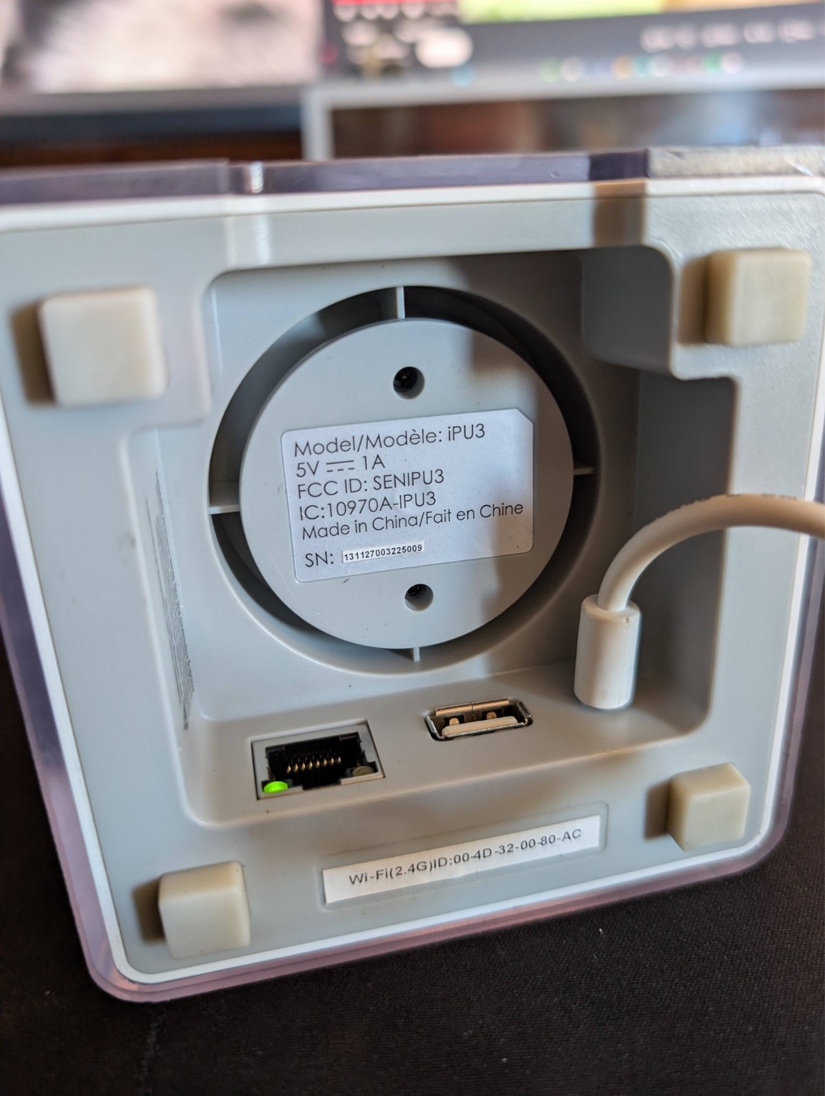 iSmartAlarm CubeOne Smart Home Security Hub Base Station W/ Power Adapter