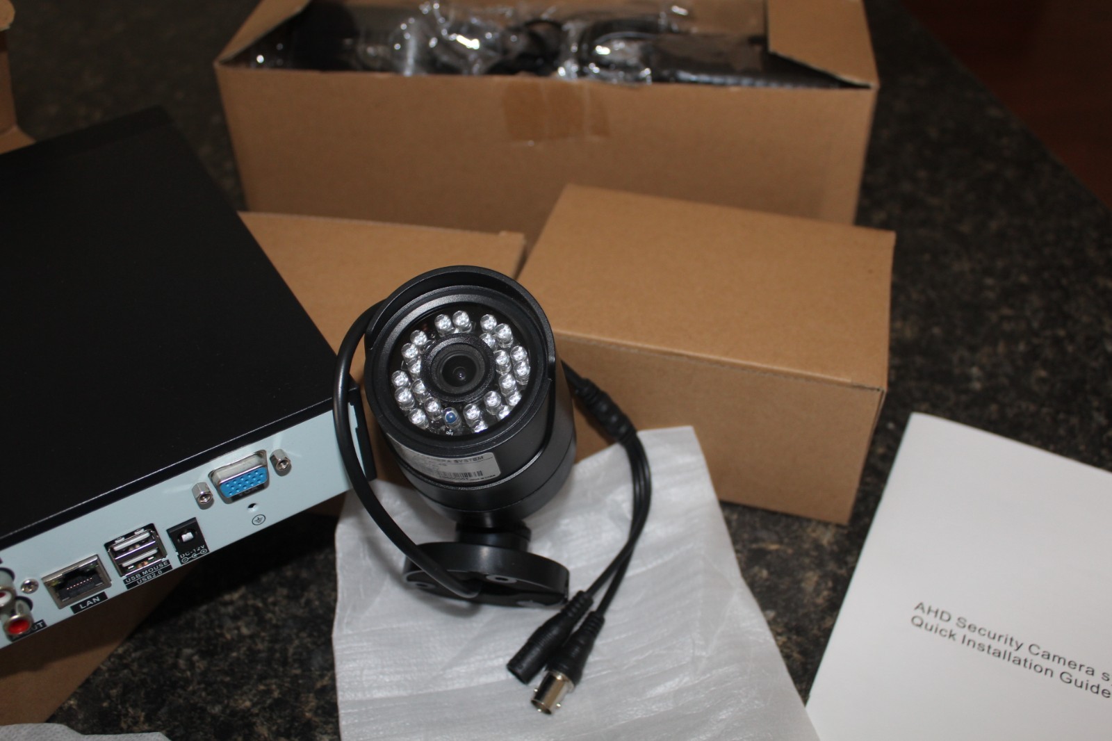 New 3000TVL Home Security System Surveillance DVR 4 Night Vision Cameras Kit
