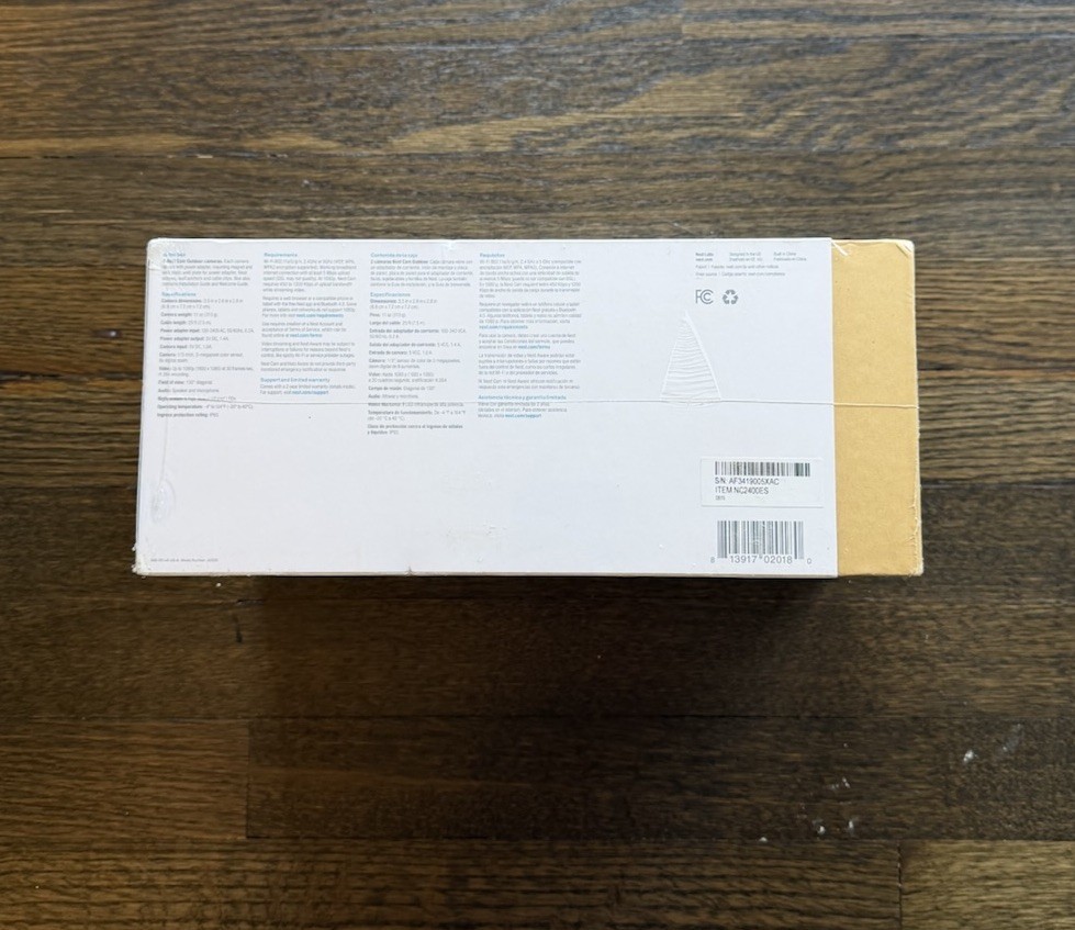 Google Nest Cam Outdoor Smart Security Cameras 2-Pack NC2400ES – New Sealed