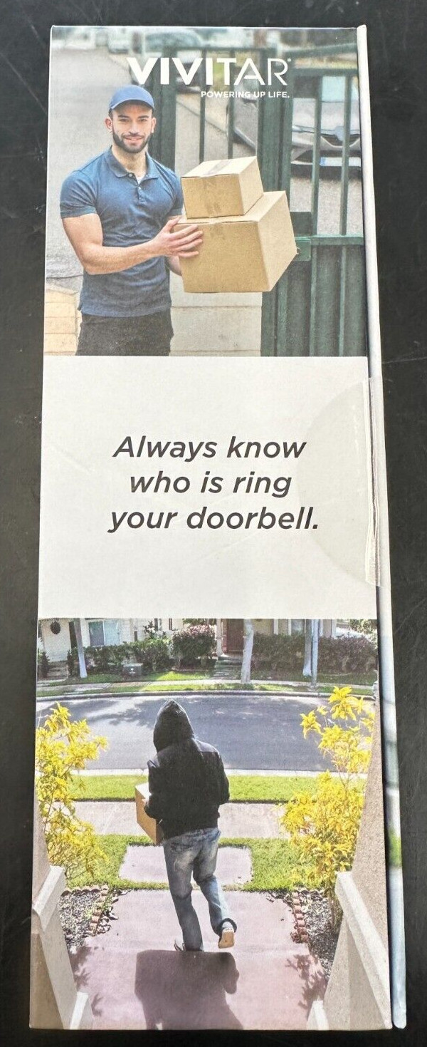 Vivitar Security Video Doorbell & Chime Kit WIFI White DB201 NOC – NEW SEALED