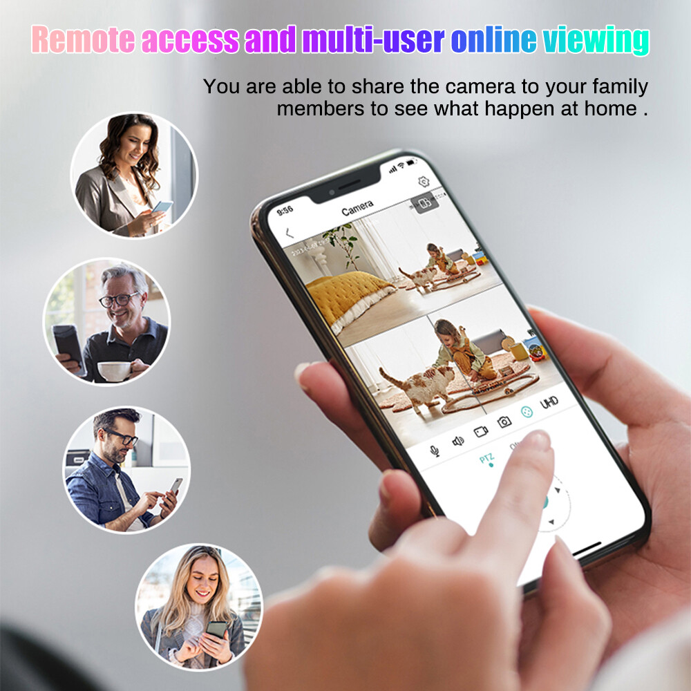 Dual Lens Security Camera Wireless 4K HD WiFi IP PTZ Home Outdoor CCTV IR Cam US