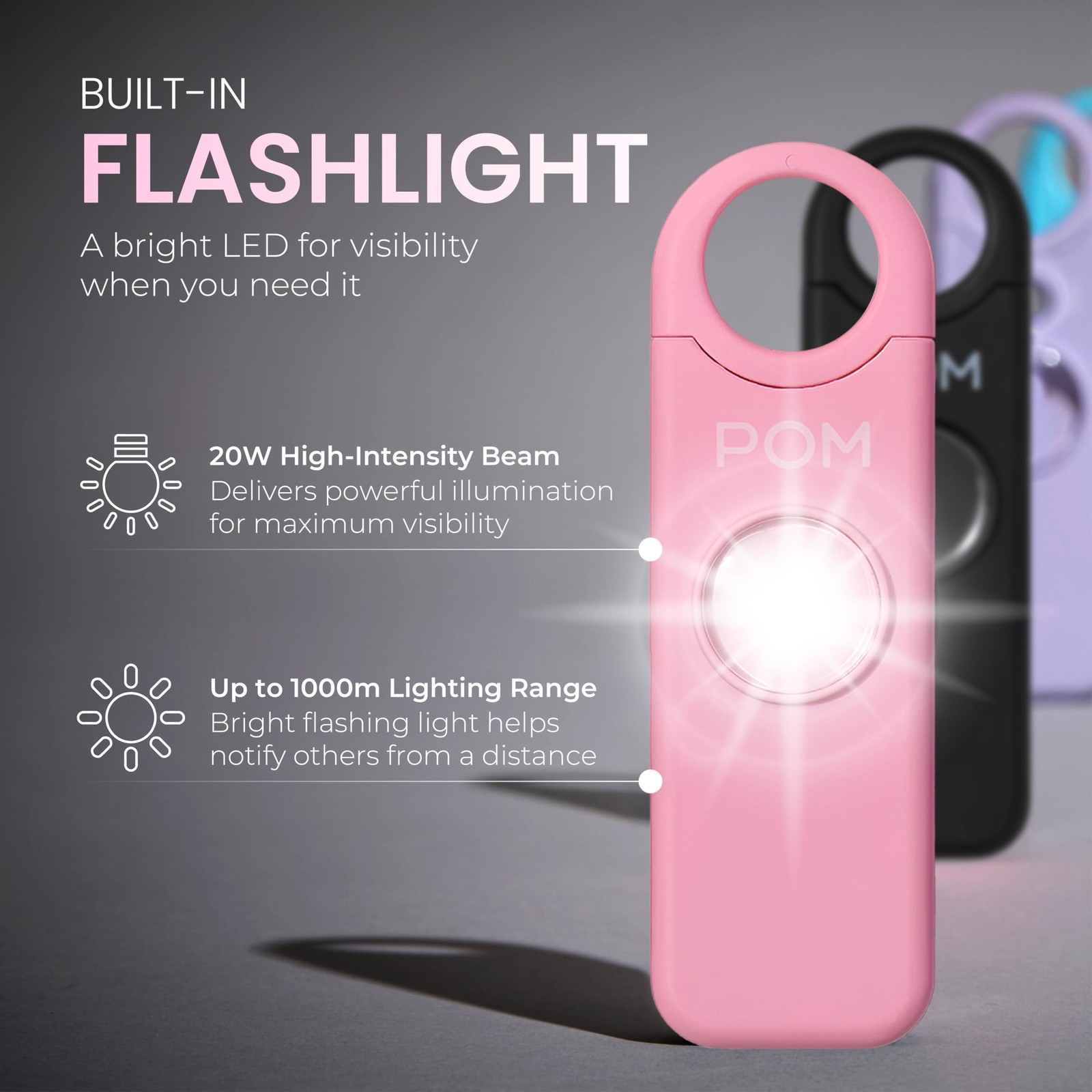 Personal Safety Alarm for Women – 130dB Loud Emergency Siren, USB-C Rechargea…