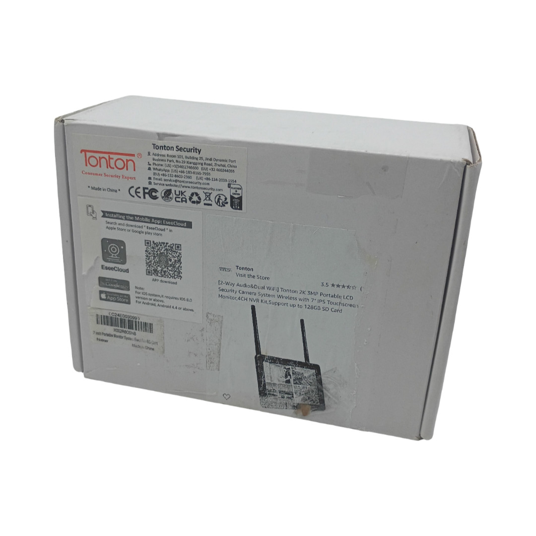onton M07AJN2-B 7″ 2K 3MP Wireless Security Camera Monitor 4CH NVR Open Box