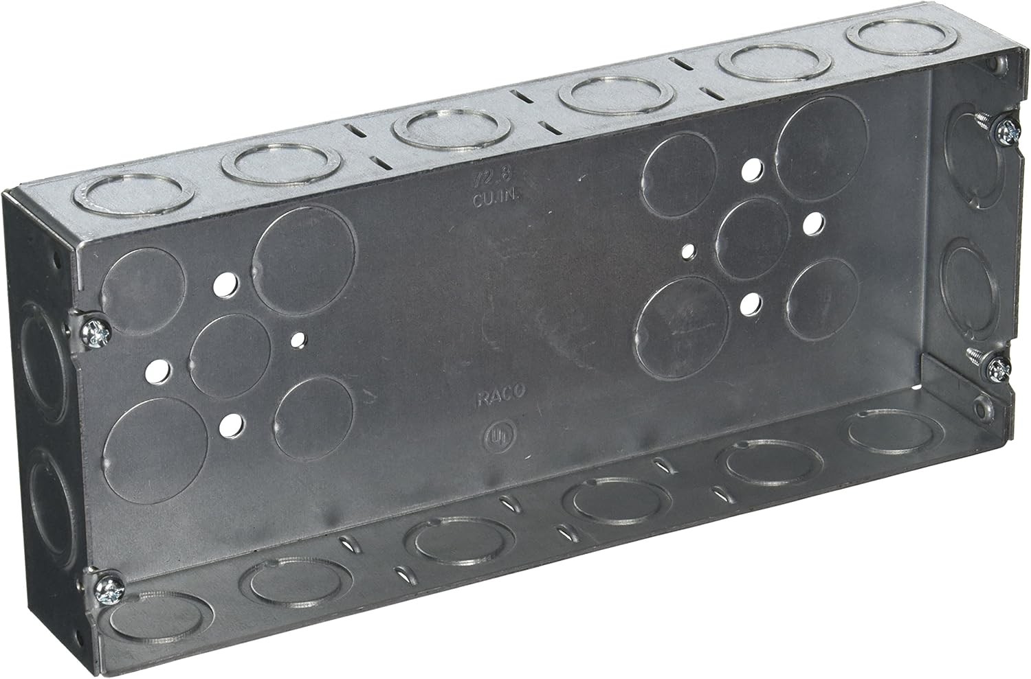 RACO 953 (4) Gang 1-5/8-Inch Deep Welded Electrical Box 4-Gang, Gray