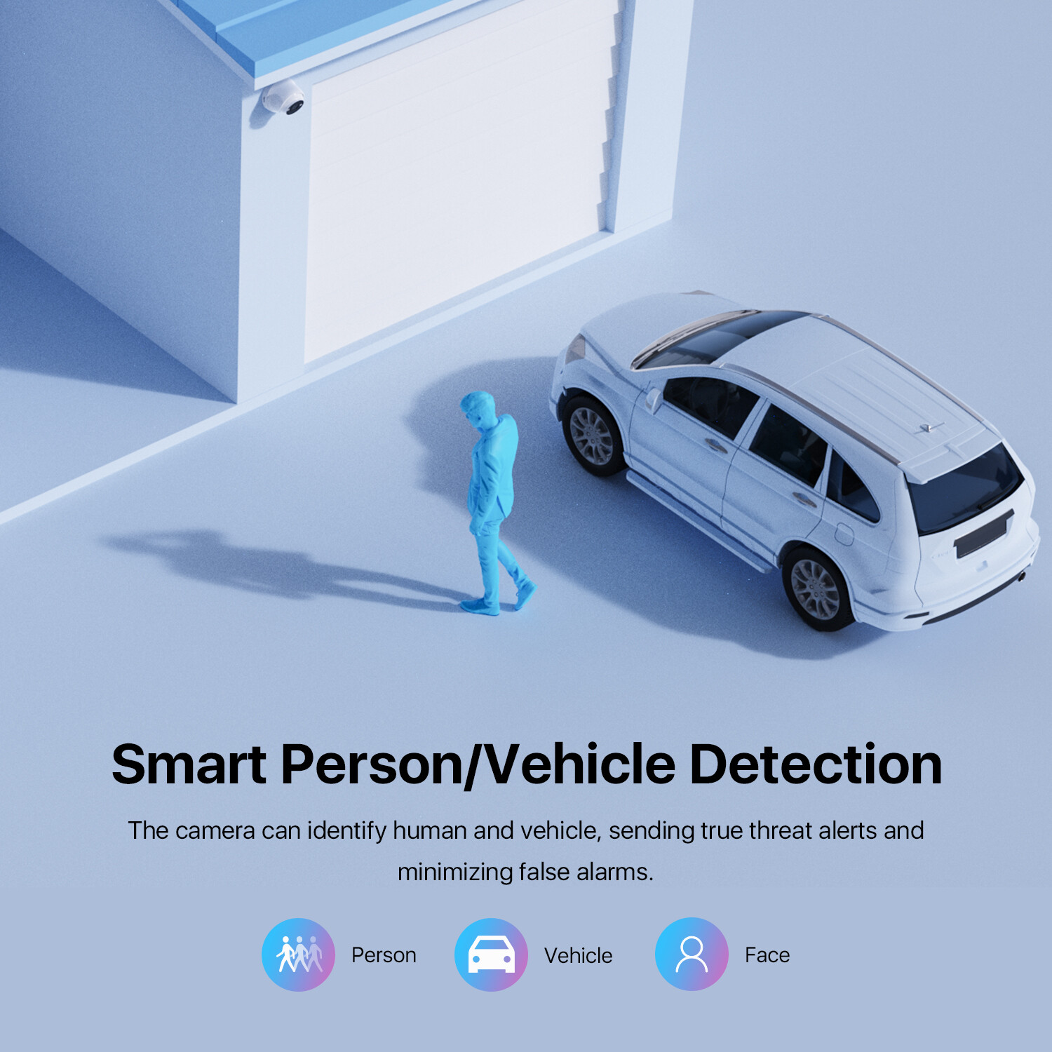 ZOSI 5MP PoE IP Security Camera 2 Way Audio Outdoor AI Person/Vehicle Detection