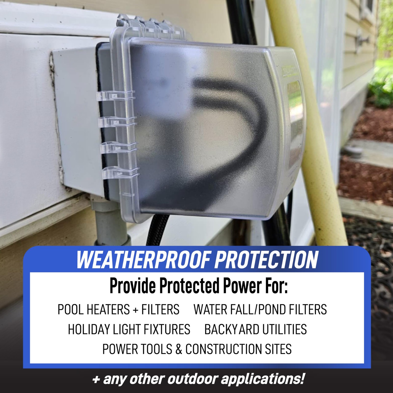 Sealproof 1-Gang Weatherproof In Use Outdoor Outlet Clear Frost – Deep Cover