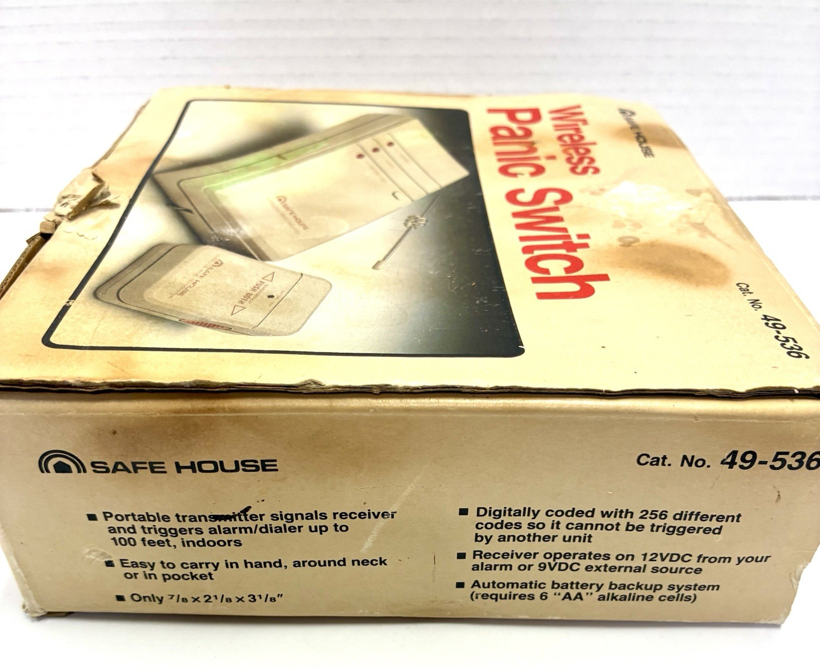 Vintage Safe House Radio Shack Wireless Panic Switch 49-536 New Old Stock Open