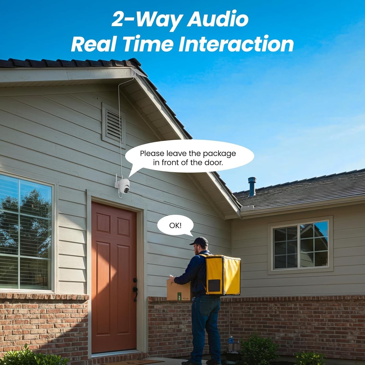 CINNADO 2-Pack 2K Solar Powered & Wireless Outdoor Cameras for Home Security