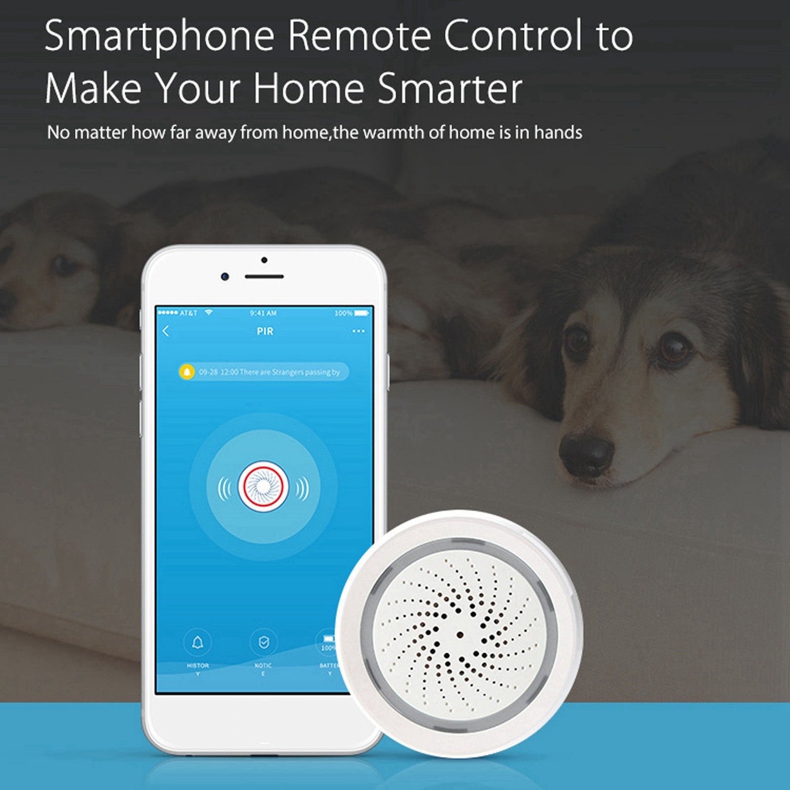 Siren Alarm App Control 90db Wireless Impact Resistant Sound Light Alarm For