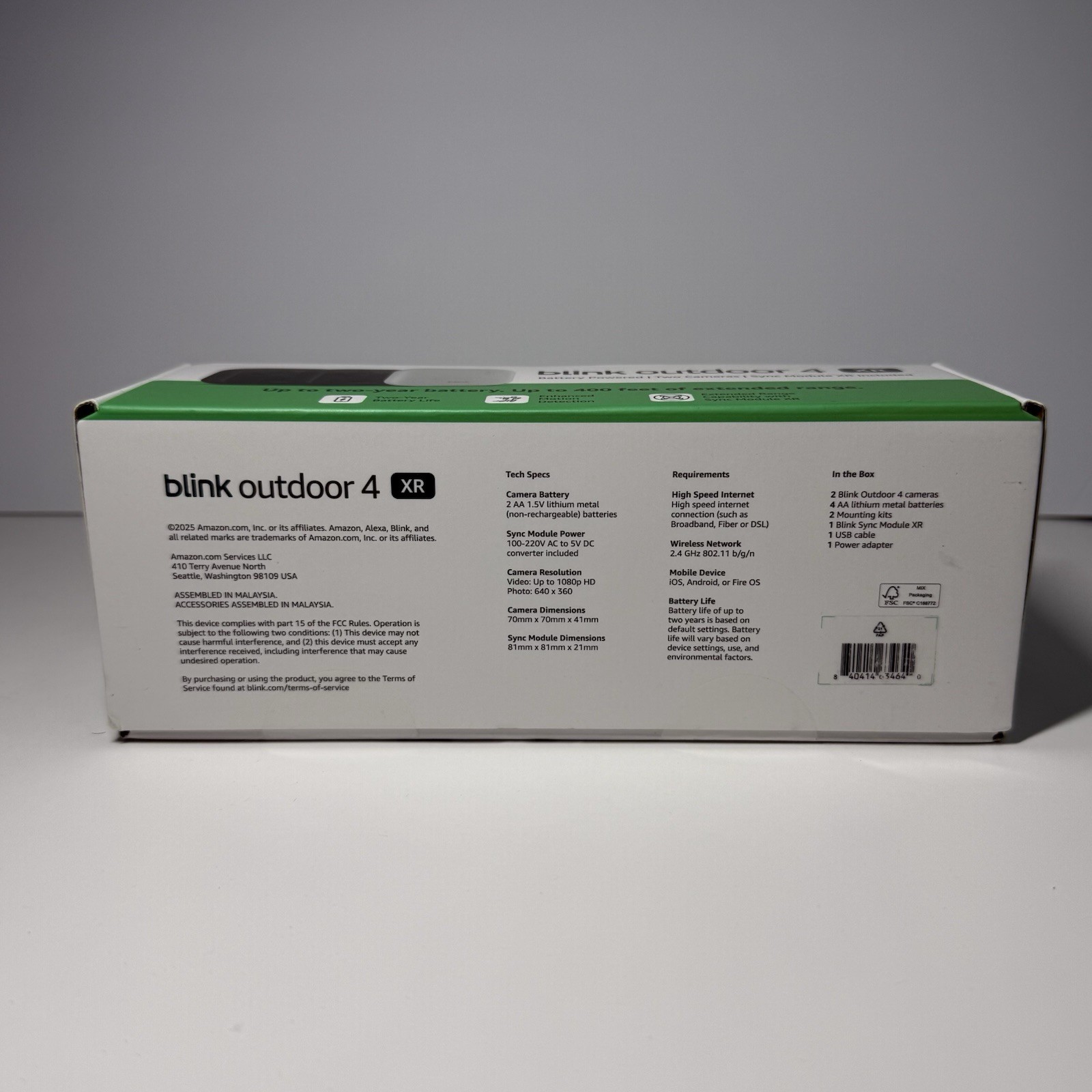 Blink Outdoor 4 XR 2-Camera Wireless, 2-Year Battery, Motion Detection