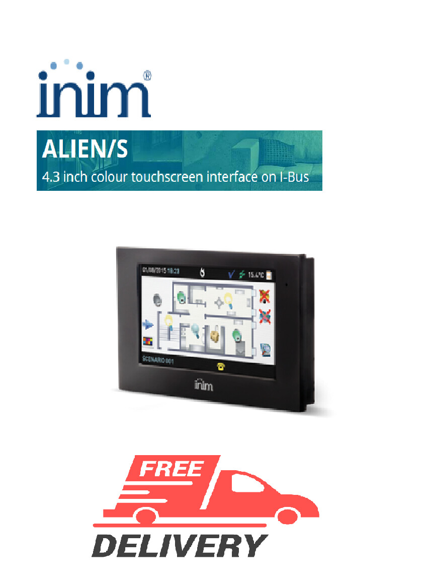 colour touchscreen interface on I-Bus INIM Alien/S BLACK