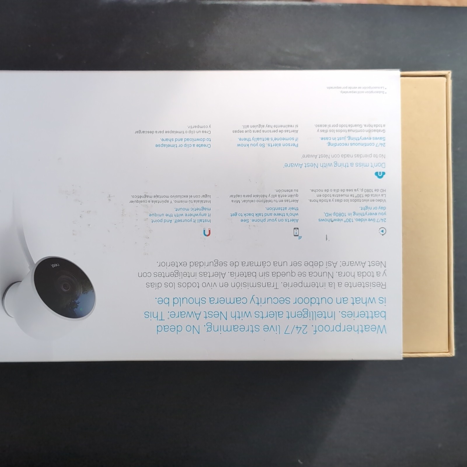 Google Nest Cam Outdoor Smart Security Camera (2-Pack) NC2400ES – NEW Open Box